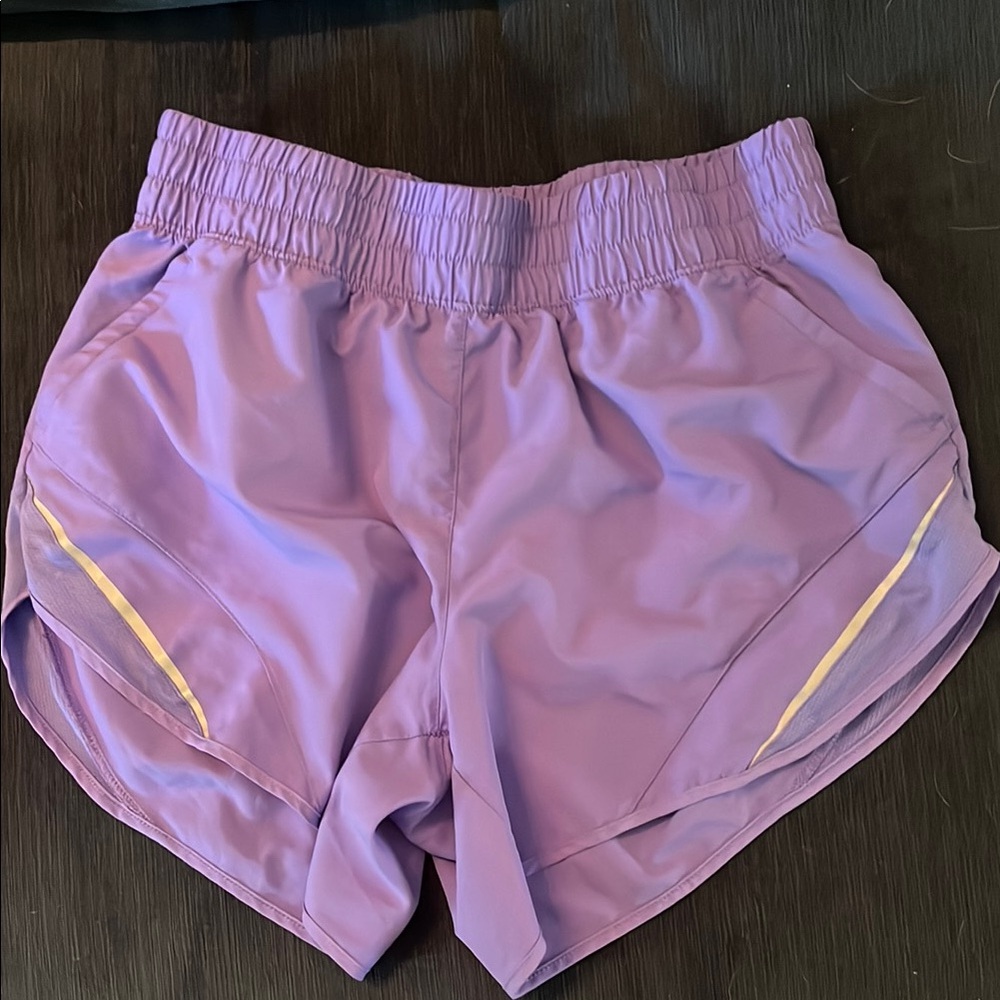 Athletic Works Purple Athletic Shorts Moisture-Wicking Elastic Waist